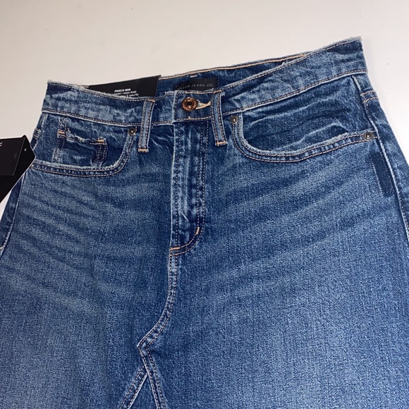 SILVER JEANS CO. Indigo Blue High Rise Raw Hem Frisco Mini Skirt - Picture 9 of 10